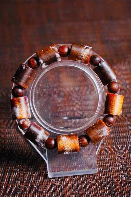 Resin Ridge | 12mm Bamboo-Cut Cupressus Bracelet