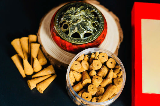 RootScent | Cypress Incense Cone Set with Burner