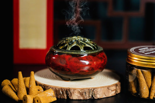 RootScent | Cypress Incense Cone Set with Burner