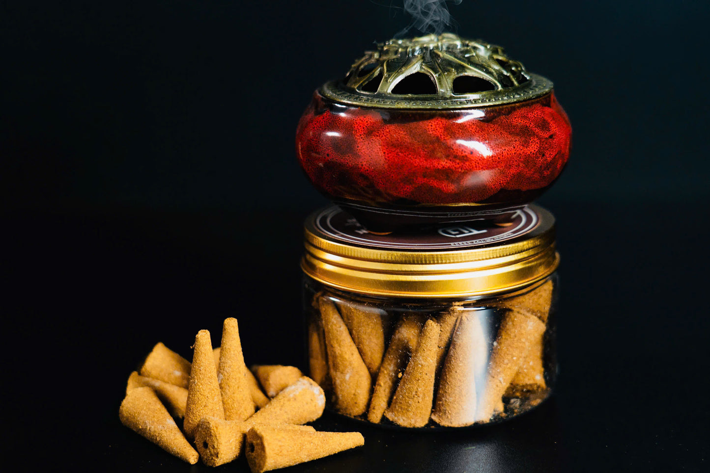 RootScent | Cypress Incense Cone Set with Burner